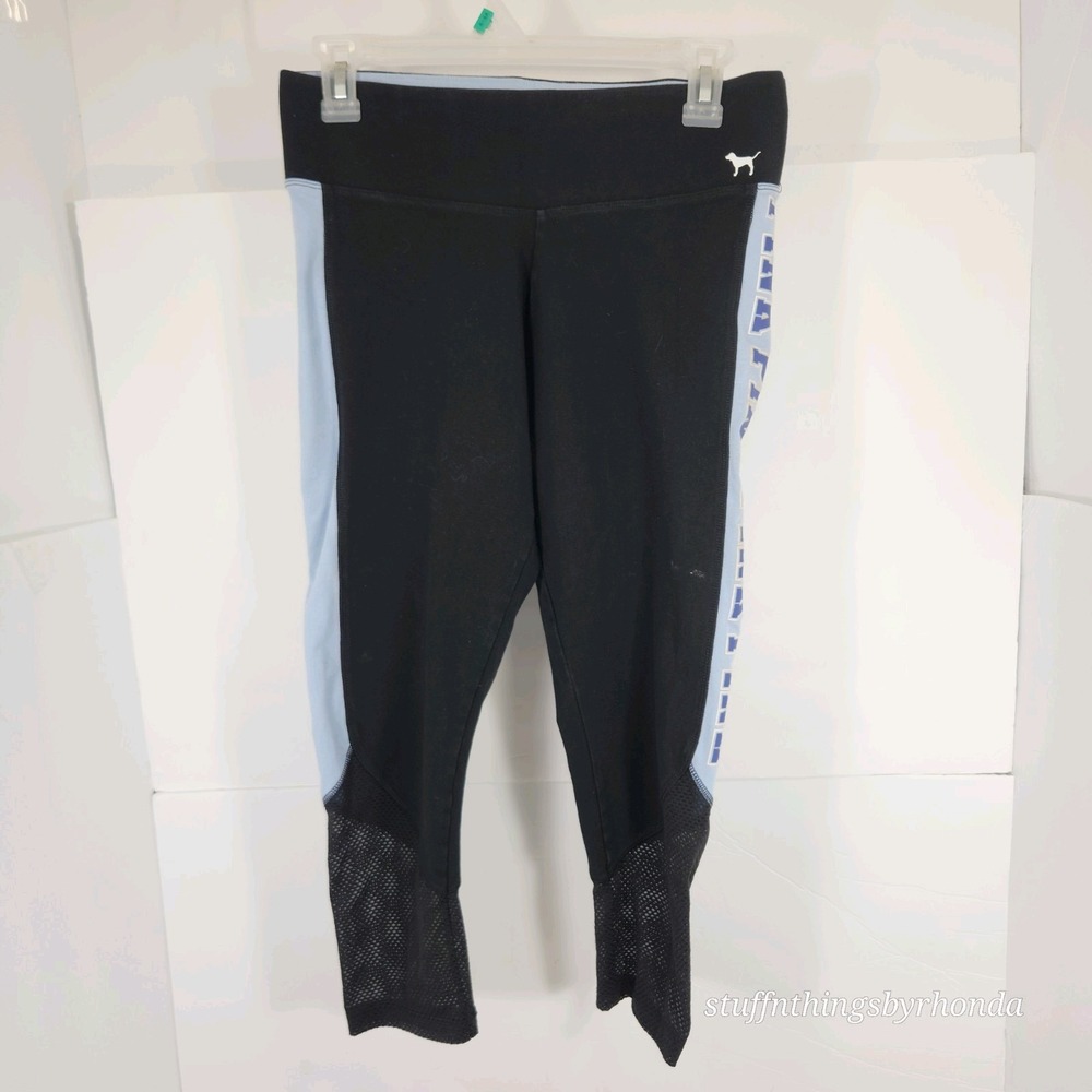 Victoria's Secret Pink Yoga Leggings, Black Womens Size Medium